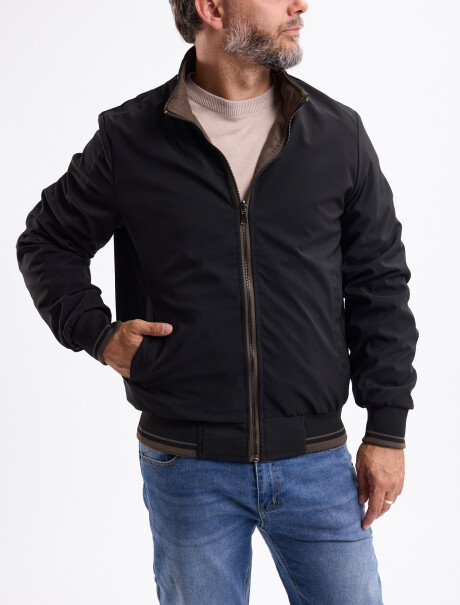 Campera reversible suede oliva