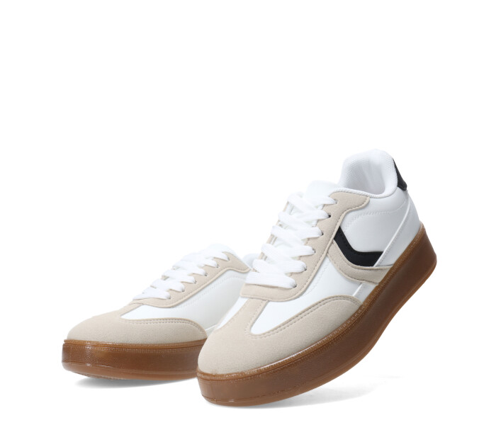 Championes de Mujer Miss Carol PUPEF con suela caramelo Blanco - Beige