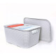Caja Cesto Canasto Organizador Rattan 40lts Tapa - Blanco Caja Cesto Canasto Organizador Rattan 40lts Tapa - Blanco