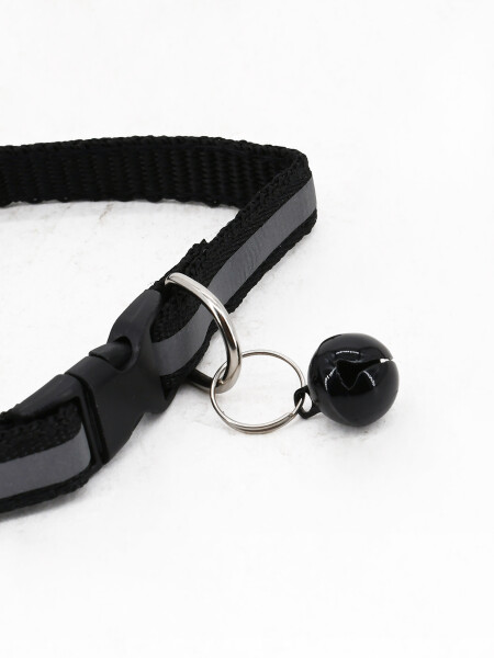 COLLAR CAT CAMPANA REFLEX NEGRO