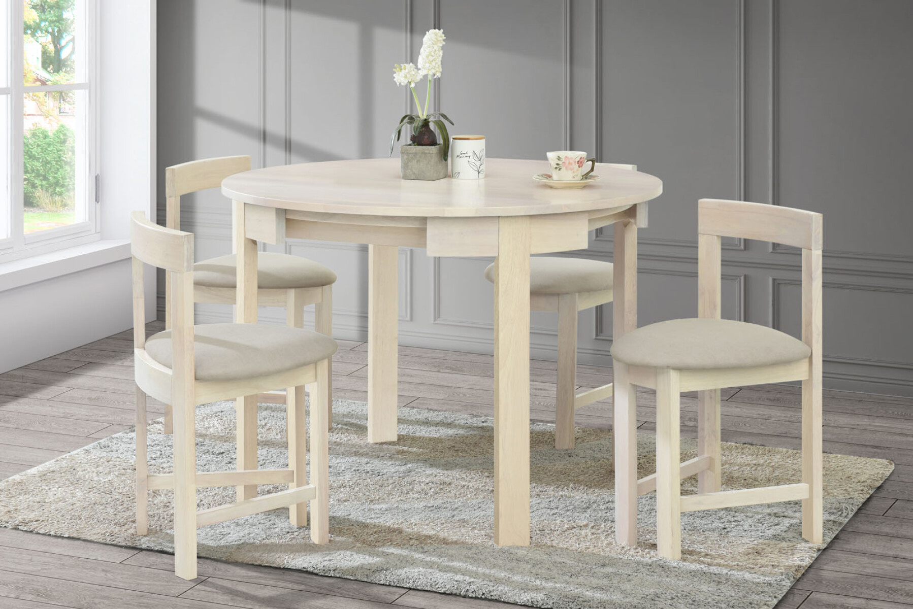 JUEGO DE COMEDOR 1+4 - MDF TOBY 