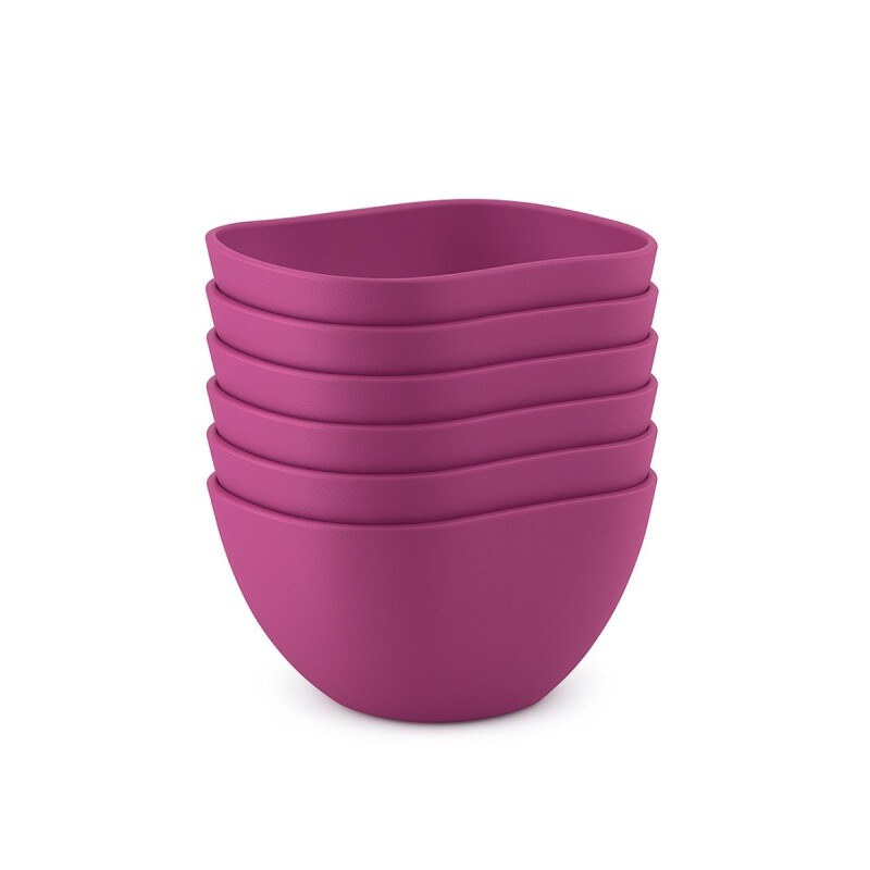 Set x6 Bowls de plástico 300ml MAGENTA