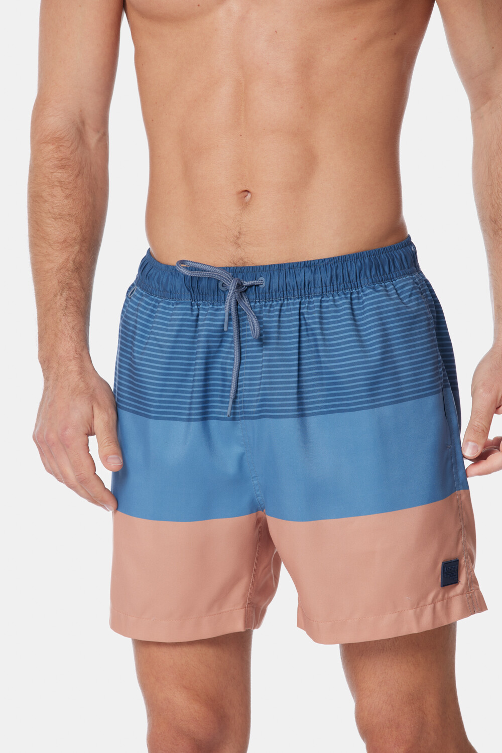 SHORT DE BAÑO RAYADO Azul