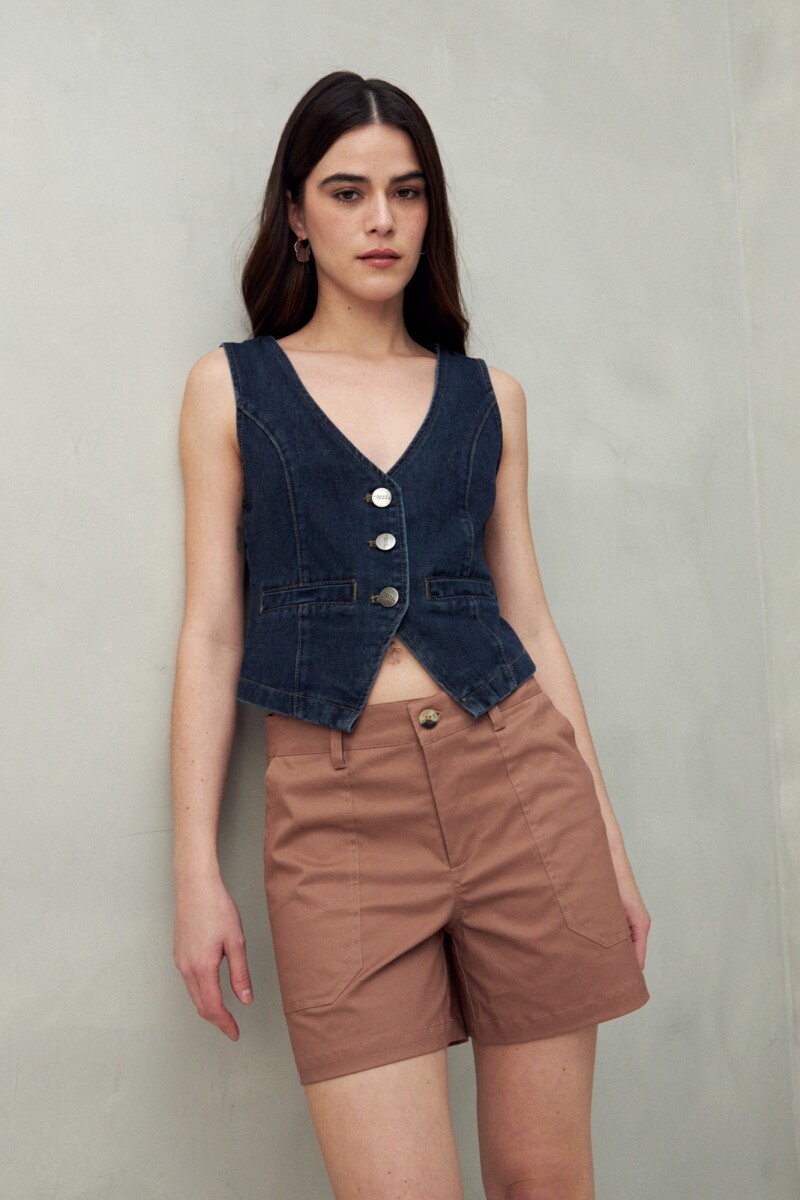 SHORT TAKAI - Marron 