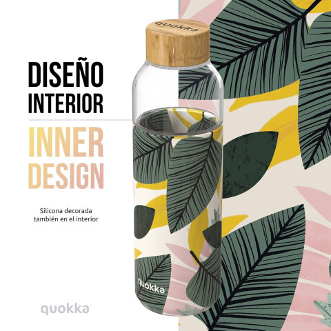 Botella de Cristal Quokka Flow AUTUM LEAVES