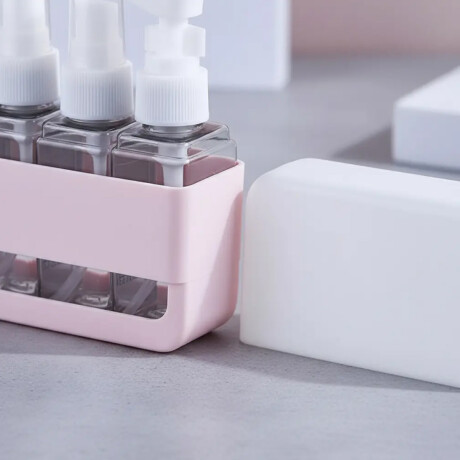 Set de 4 frasquitos con estuche rígido Rosado