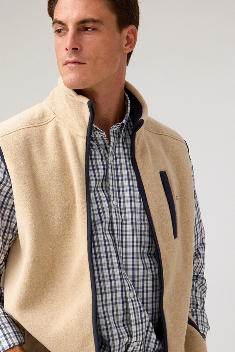 CHALECO POLAR DE ABRIGO - Beige 