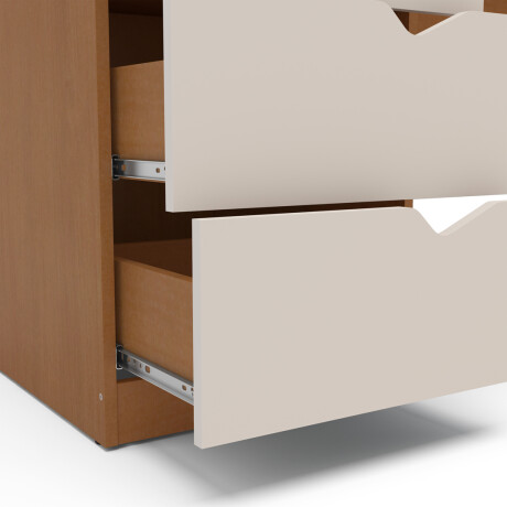 ESCRITORIO PORTO 3 CAJONES 136cm FREIJÓ CON CREMA MARRON