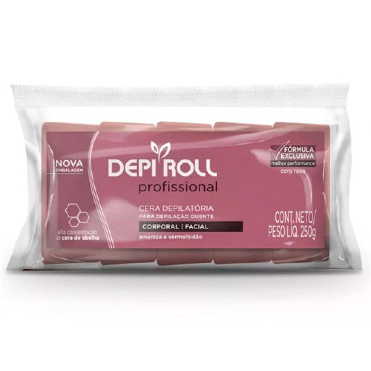 Cera Depilatoria Depi Roll Rosa Bloque 250gr 