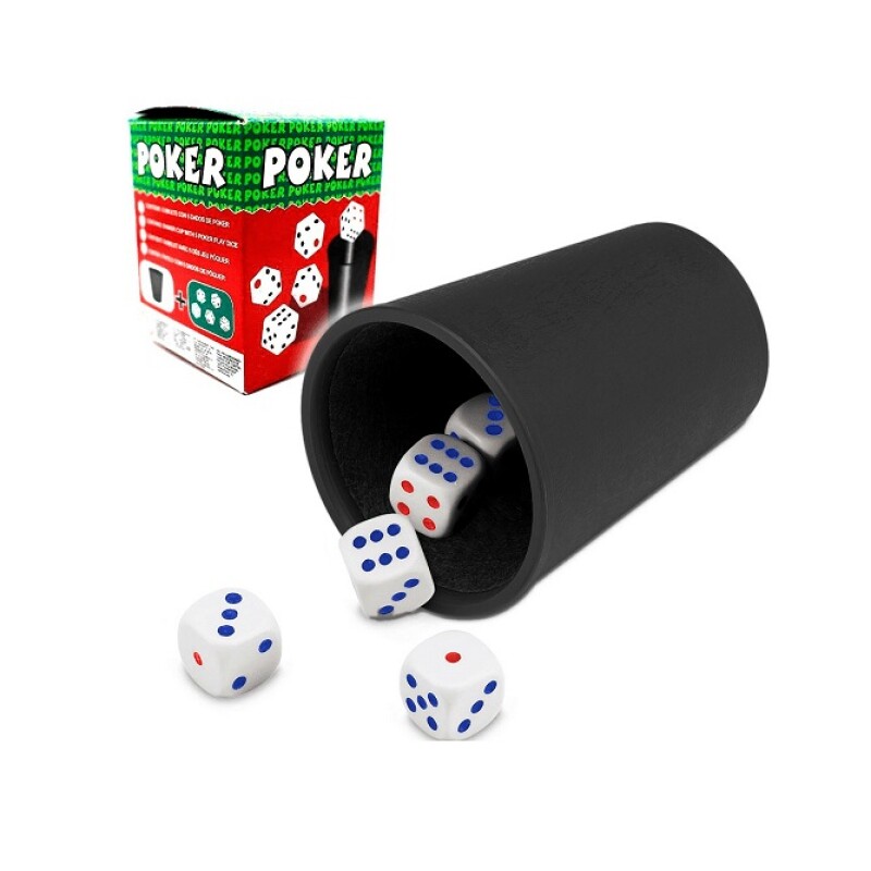 Cubilete Poker Con Dados - Plástico GE CUBILETE POKER CON DADOS - PLASTICO