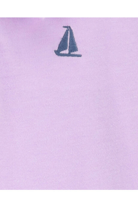 Set dos piezas, short de popelina y remera polo, diseño veleros Sin color