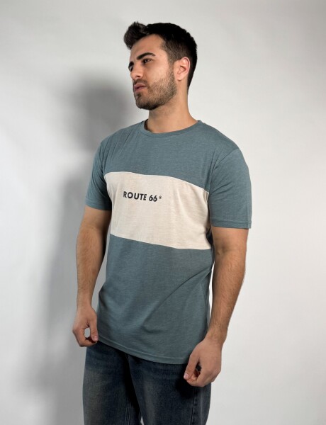 Remera combinada Loras Pistacho
