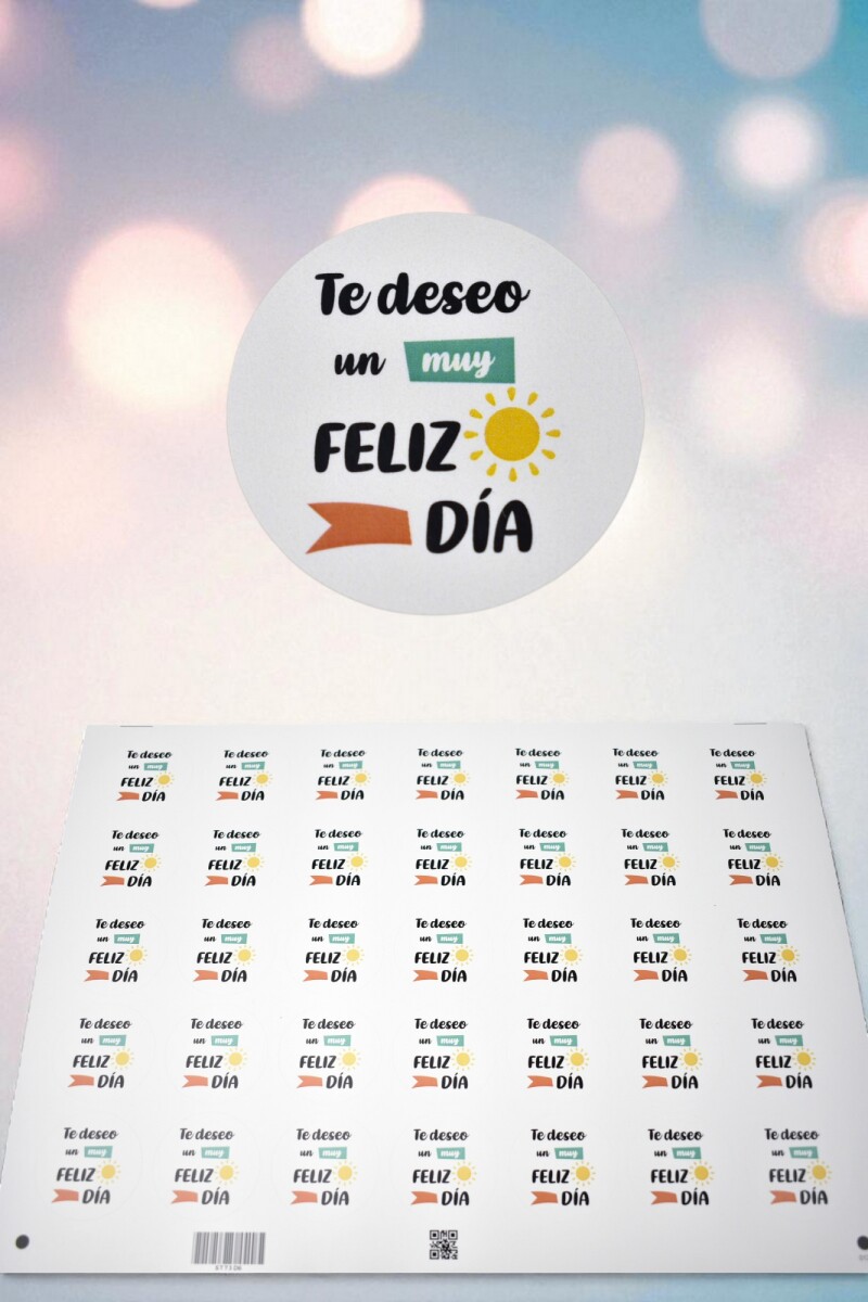 Stickers feliz dia plancha - DISEÑO 6 