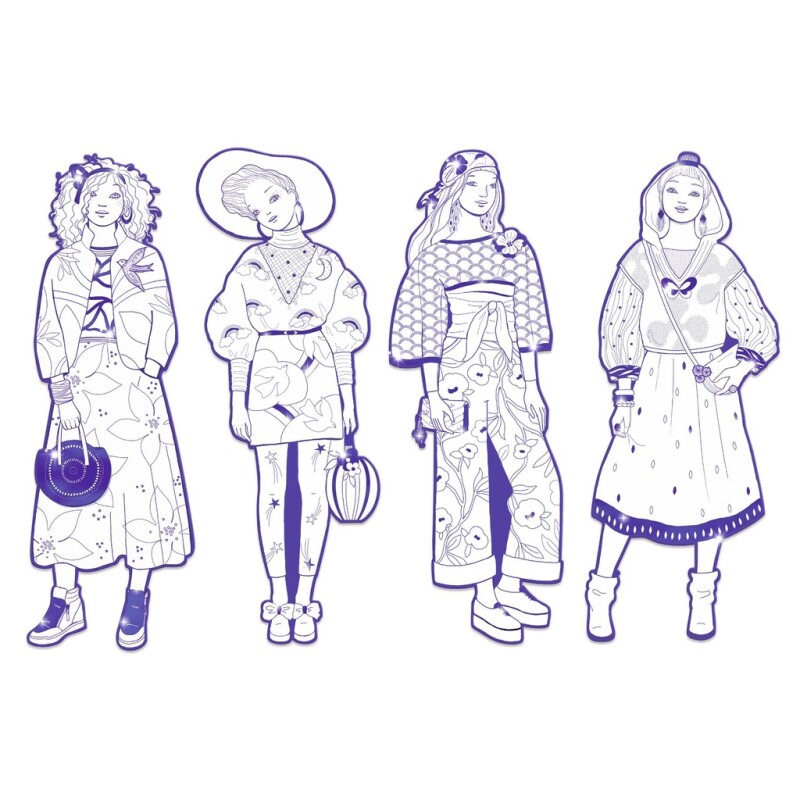 Laminas para colorear Fashion Zaho & Friends