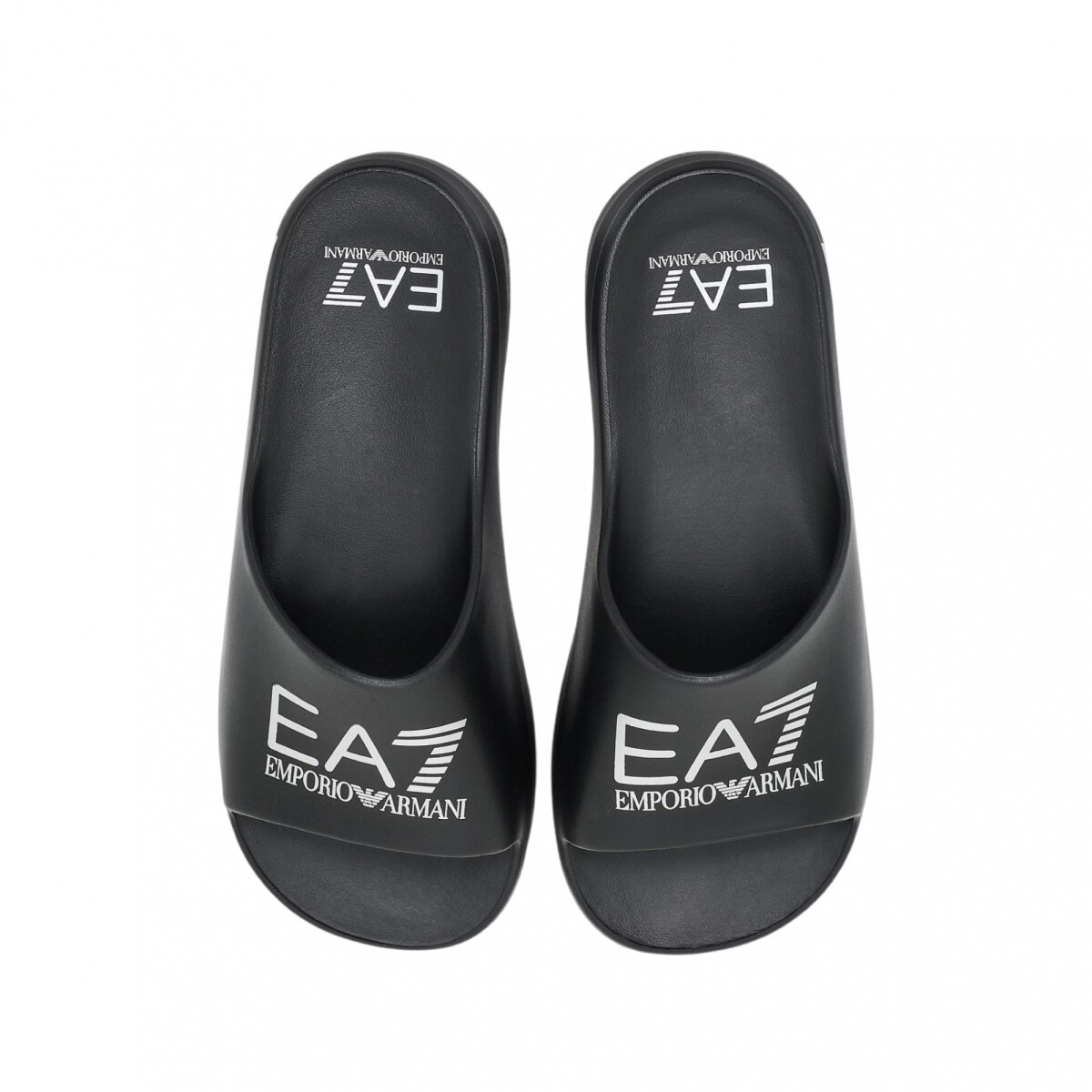 AE7 Crusher Distance slides with oversized logo - Black / Silver Metallic / Orange 