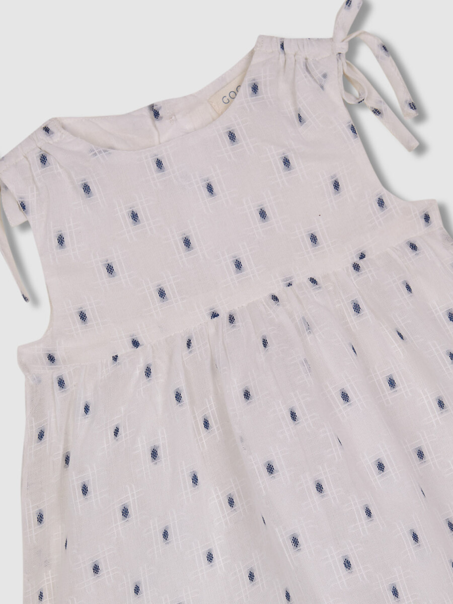 Vestido Dobby Lazada Hombro Blanco