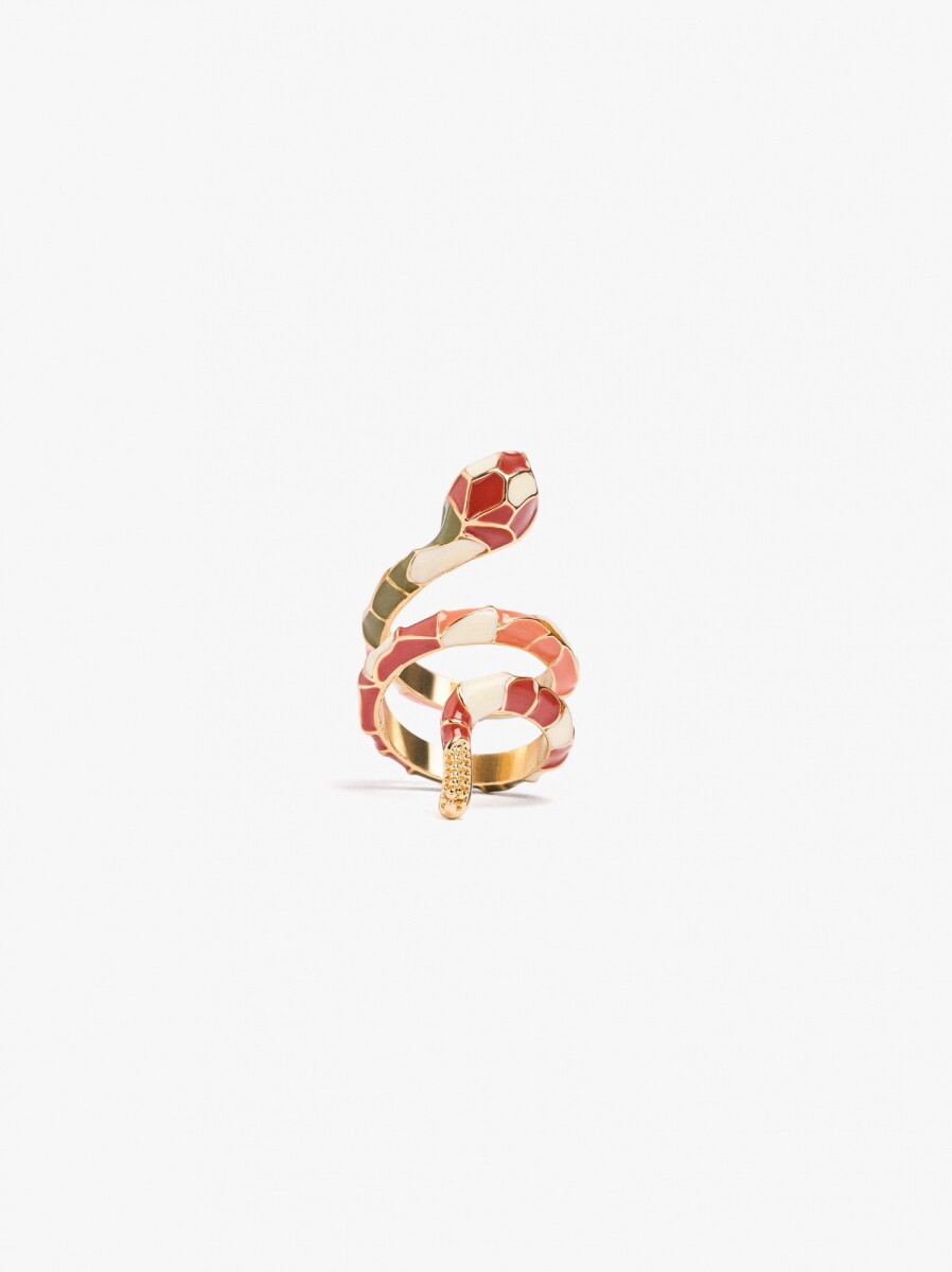 Anillo Cobra Con Esmalte - multicolor 