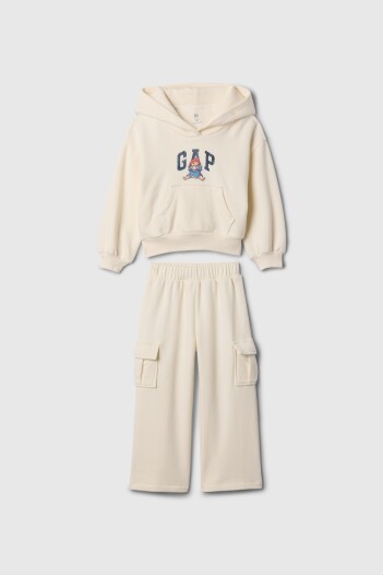Set Canguro Y Pantalón Deportivo Toddler Niña Ivory Frost