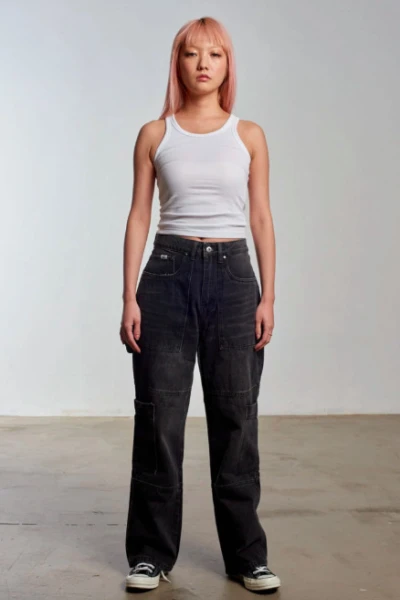 CHARCOAL FADED WASH COMBAT JEA Negro