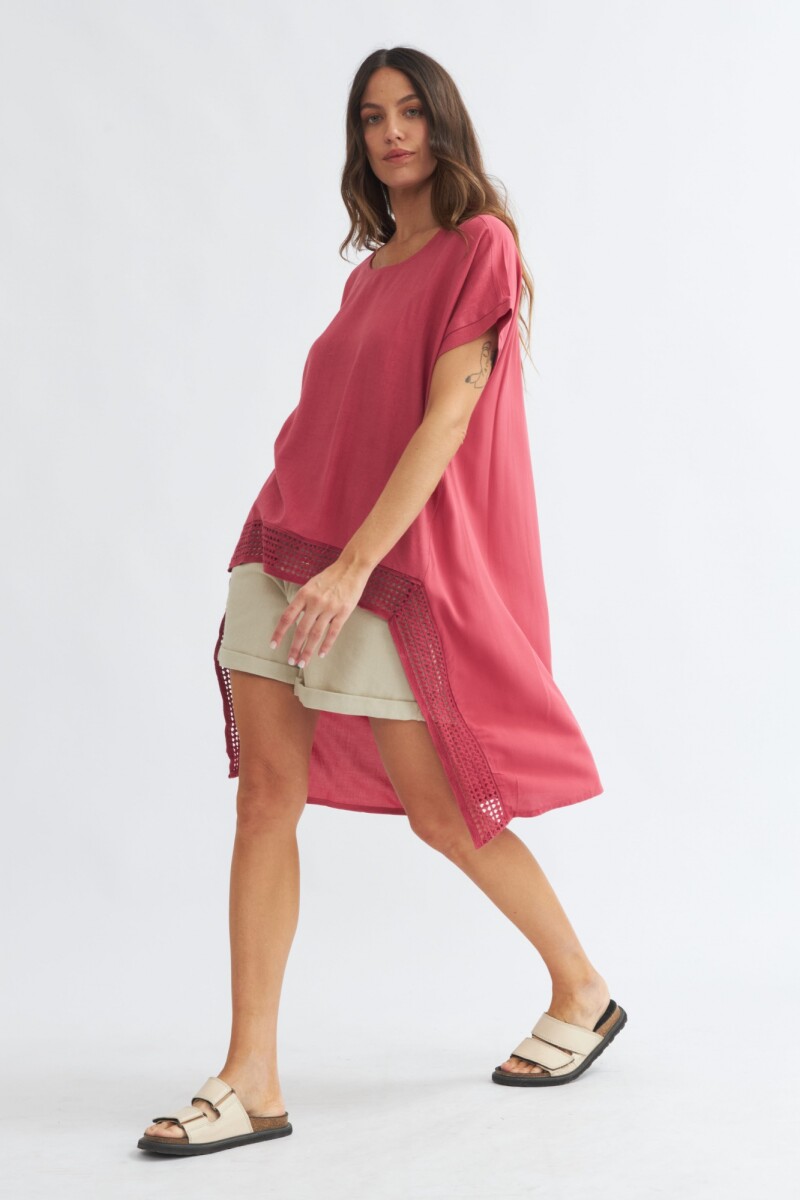 Blusa irregular - Magenta 