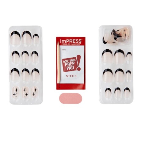 Uñas Postizas Impress Adhesivo Extra Gold Ring talle S