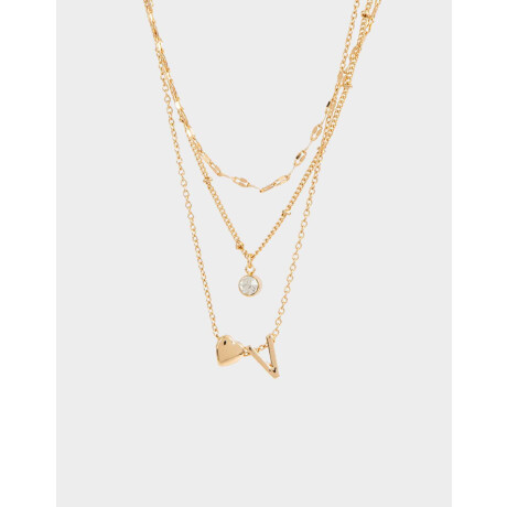 Collar Corto De Inicial ''e'' Dorado