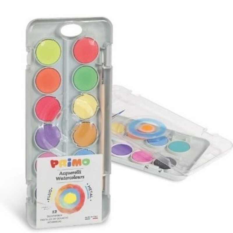 Primo acuarela x12 8 metalizada y 4 fluo Primo Acuarela X12 8 Metalizada Y 4 Fluo