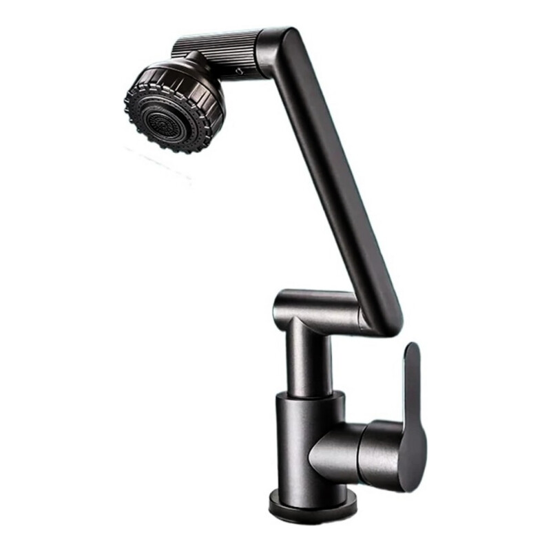 Canilla Monocomando Mezcladora Articulada Multifuncion Negro Negro