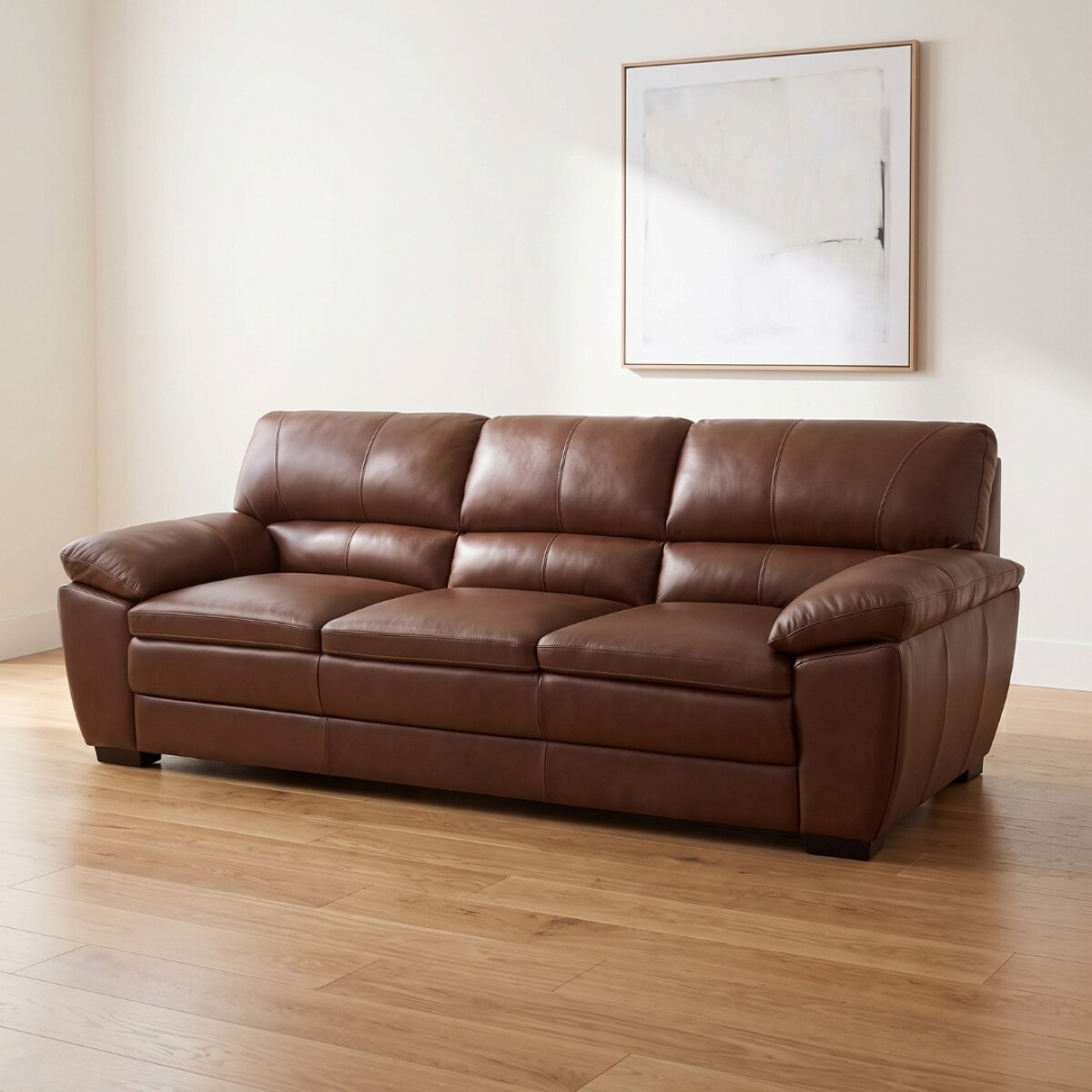Sillón %100 Cuero - 3 Cuerpos - Premium - Caramelo 