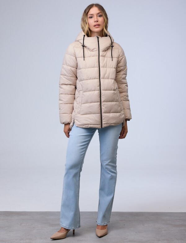Campera Abrigo Puffer BEIGE