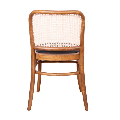 SILLA DE COMEDOR RATTAN-Y-MADERA MARRON TAMARA