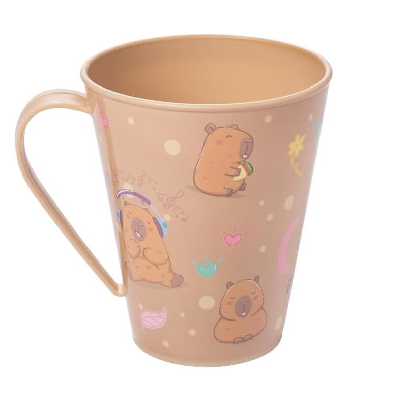 Taza Cónica Capibara 360 ml – Beige/Blanco BAZAR PLASTICO TAZA 360ML CONICA CARPINCHO 17848 - BEIGE/BLANCO