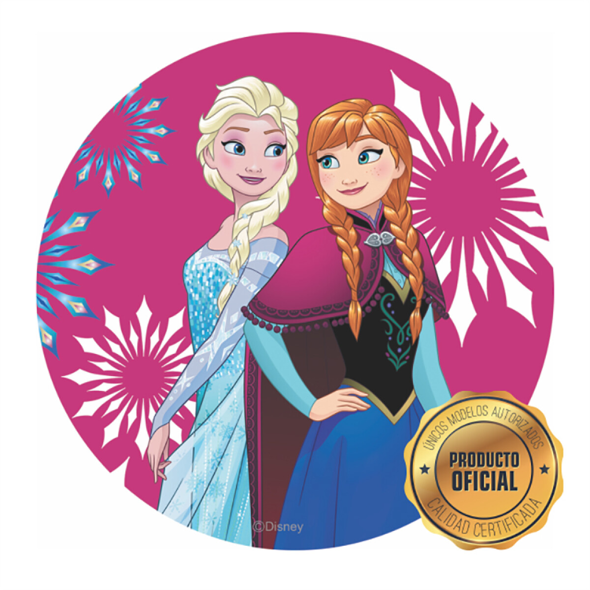 Lámina Frozen - Elsa y Anna Rosa Red. 