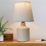 LAMPARA DE MESA CERAMICA D17x28CM RECTA BEIGE LAMPARA DE MESA CERAMICA D17x28CM RECTA BEIGE