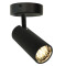 ARTEFACTO LONG LETICIA ADOSAR ORIENTABLE NEGRO BASE REDONDA Luminaria De Adosar Long Leticia Orientable Negra