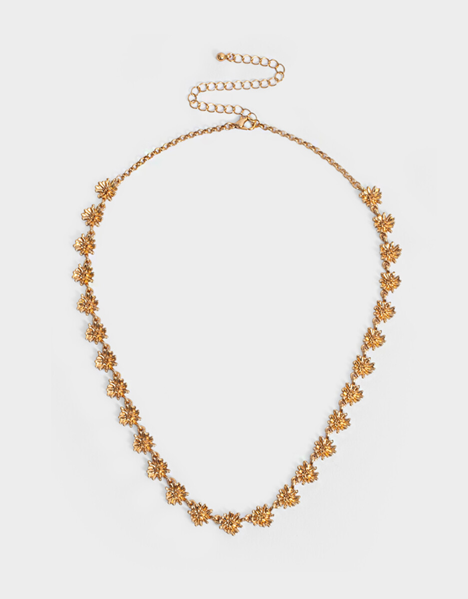 Collar Corto Bañado En Oro 