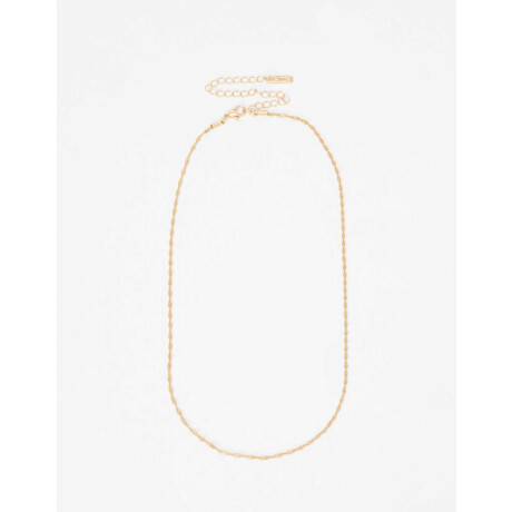 Collar Corto Delicado Orgánico Dorado