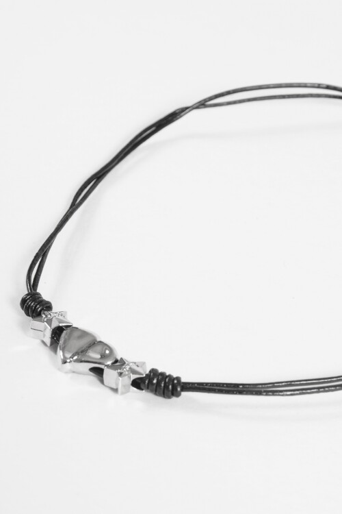 Collar choker cora cuentas negro