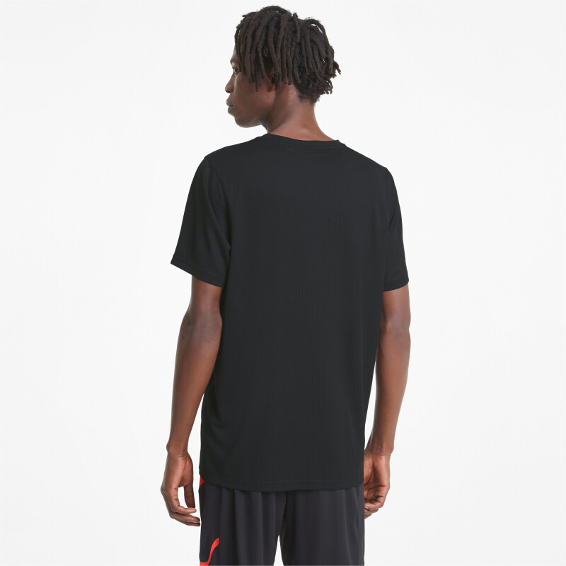 Remera Puma Performance Manga Corta Tee de Hombre Negro
