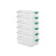 Set x10 Cajas organizadoras 6 lts de plástico reforzada TRANSPARENTE