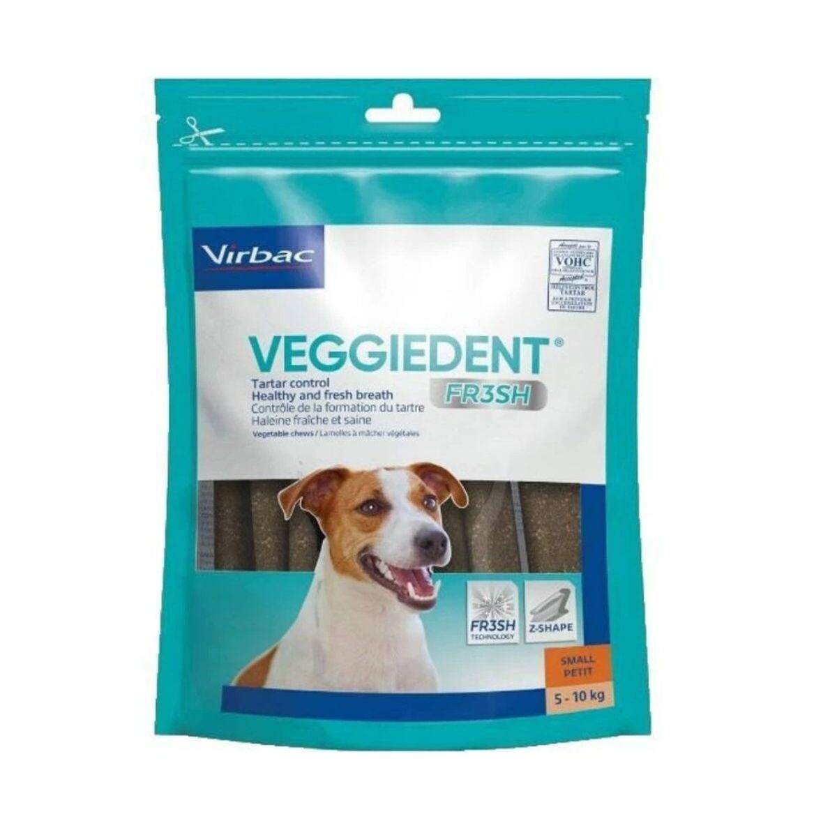 VEGGIEDENT MASTICABLE SMALL ANTI SARRO PARA PERROS PEQUEÑOS 15 UNIDADES 