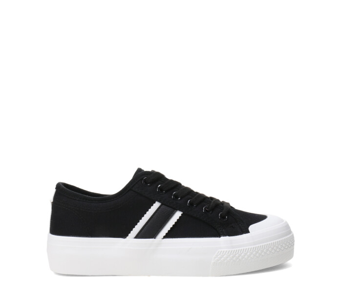 Championes MissCarol Dilon Acordonado De Lona Femenino Negro