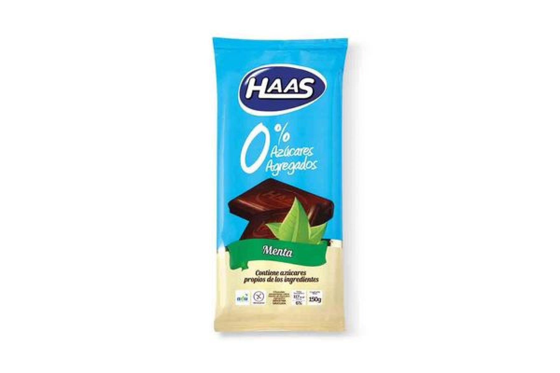 Chocolate Haas Con Menta 0% Azúcar 150 Grs. 