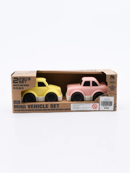 SET AUTOS PLASTICO ECO CELESTE