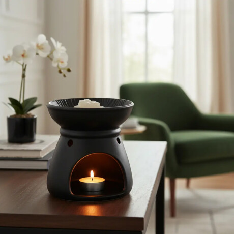 Hornito para aceites de cerámica Clásico Negro