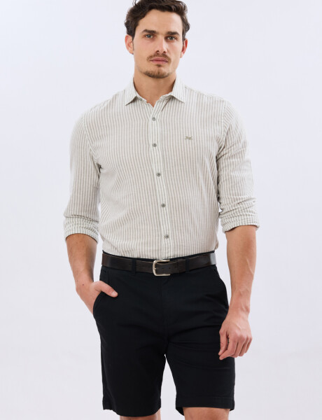 BERMUDA CLASICA CON ELASTANO Negro