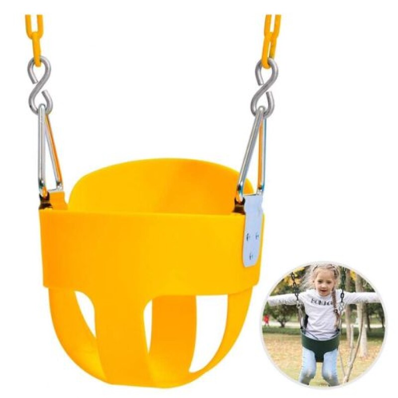 HAMACA BEBE CON RESPALDO Y CADENA COLOR AMARILLA Hamaca Bebe Con Respaldo Y Cadena Color Amarilla