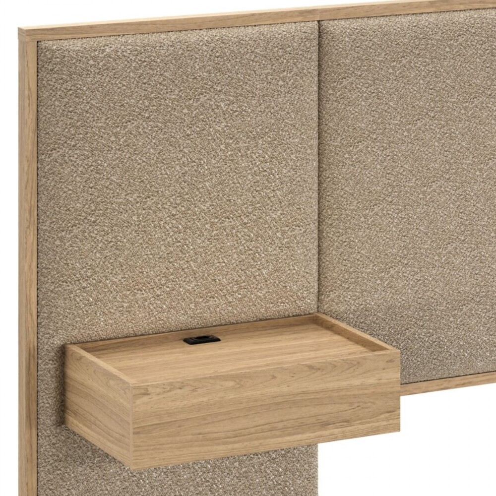 Respaldo Queen con mesa de luz Gael - Moderna Hanover