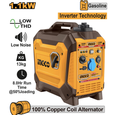 GENERADOR INVERTER 1.1KW 1100W INGCO GEI15006 GENERADOR INVERTER 1.1KW 1100W INGCO GEI15006