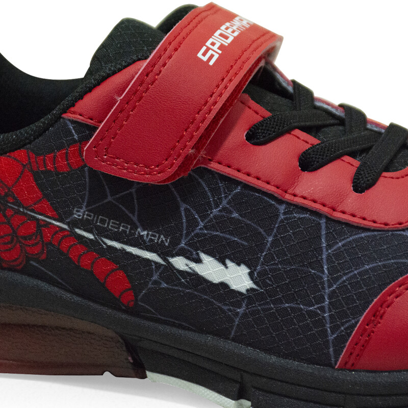 Championes Disney Marvel Spiderman Con Luces de Niños - SPICFW25500 Negro-rojo